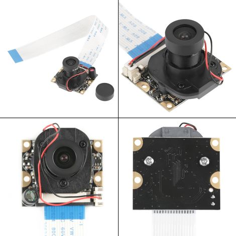 Module caméra de vision nocturne 5MP avec filtre infrarouge à commutation automatique pour Raspberry Pi (1/5)