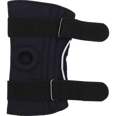 Genouillère avec soutien latéral, genouillère de compression ajustable pour hommes et femmes, soulagement des douleurs articulaires, XL (1/5)