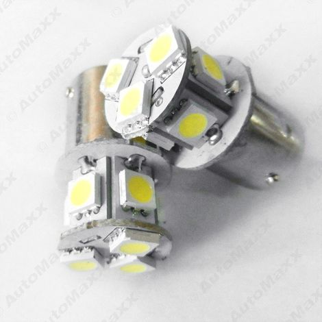 Car LED brake lights, LED taillights 1157 BAY15D 5050-8 LED turn lights, white (1/4)