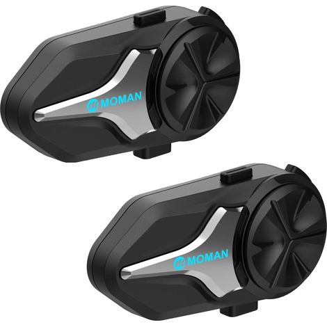 Auriculares Bluetooth para motocicleta, resistentes al agua IP65, alcance de 2 km, 2 juegos. (1/2)