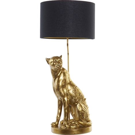 Lampe de salon design léopard doré élégance moderne - Doré noir élégant motif léopard