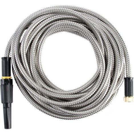 Manguera de jardín flexible, acero inoxidable
