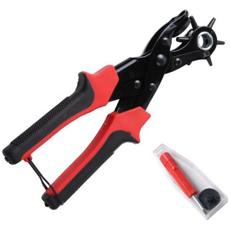 APEX - Emporte Piece Cuir Pince Perforatrice Cuir,pour Tissu Ceinture en Cuir Sac Plastique Papier L'artisanat, Plastique, Feutre, Caoutchouc, etc. (Rouge) 1 pièce Oi-FRIS (1/5)
