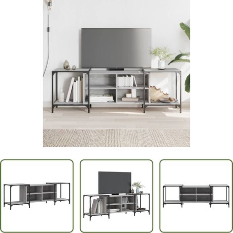 Holzwerkstoff - TV-Schrank Grau Sonoma 153x37x50 cm Holzwerkstoff (1/5)