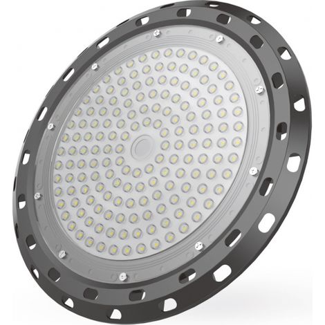 Campana supervision luz regulable ip65 1x150w led 15000lm 6400k 90° al.15xd.34cm negro