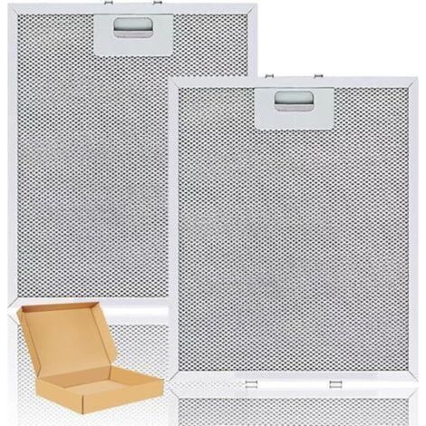 Pack of 2 Metal Cooker Hood Grease Filter 305mm x 267mm for AEG, Electrolux, Elica, Whirlpool, Bauknecht (1/5)