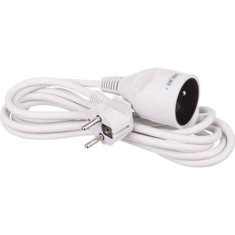 Prolunga elettrica, 1 presa, 5 m, 3x1,0 mm OWY bianca 28213