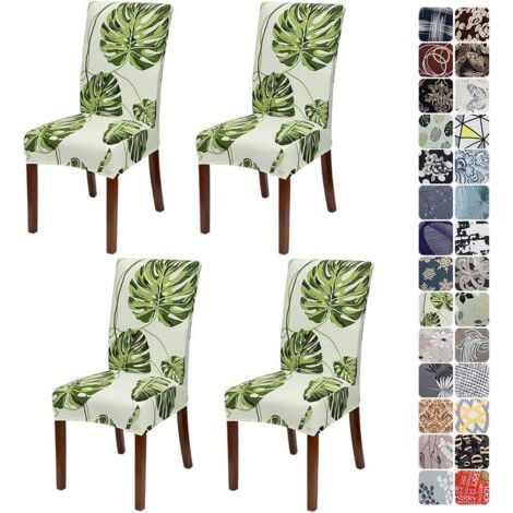 4 housses de chaise universelles, faciles à nettoyer et durables, pour les hôtels, la maison, les restaurants et les cuisines (1/5)