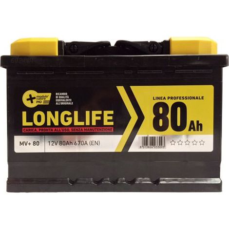 BATTERIA AUTO MV+ 80-670A (1/2)
