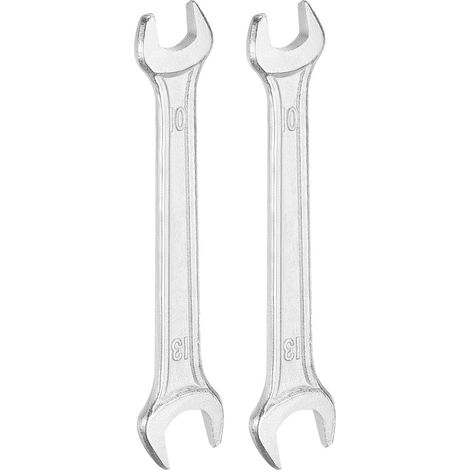 2Pcs Clé à Fourche Double 10mm x 13mm Clé Plate à Angle Décalé (1/5)
