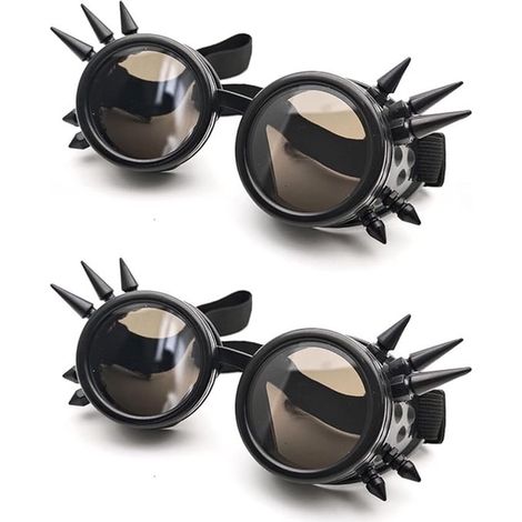 Set di 5 occhiali da saldatore steampunk,occhiali steampunk vittoriani retrò,accessori essenziali per il tuo guardaroba steampunk (nero)