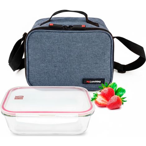 Lunchbag Conteneur en verre 840ML BLEU (1/5)
