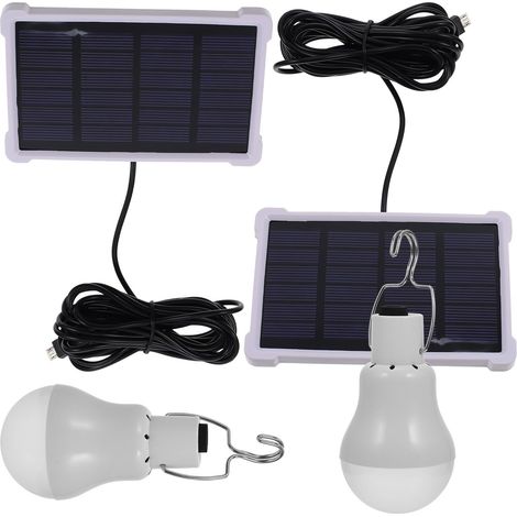 2 Pièces Lampe Solaire Portable LED Rechargeable 1500mah (1/5)