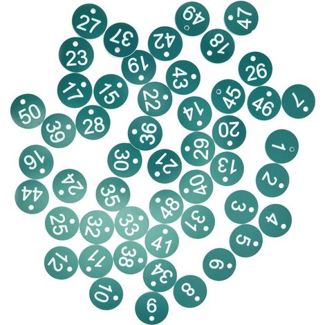 Filiyano-50 étiquettes numérotées de 1 à 50, vertes, pour animaux de ferme, apiculture, élevage et accessoires. (1/5)