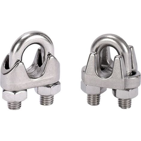 10 pezzi di fascette stringicavo in metallo, fascette stringicavo in acciaio inossidabile, fascette stringicavo con staffa M4, argento, 2,3 cm (1/3)