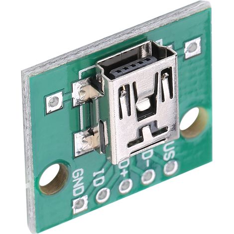 Lot de 10 mini adaptateurs USB vers DIP 5 broches pour circuit imprimé 2,54 mm - Alimentation USB DIY (1/5)