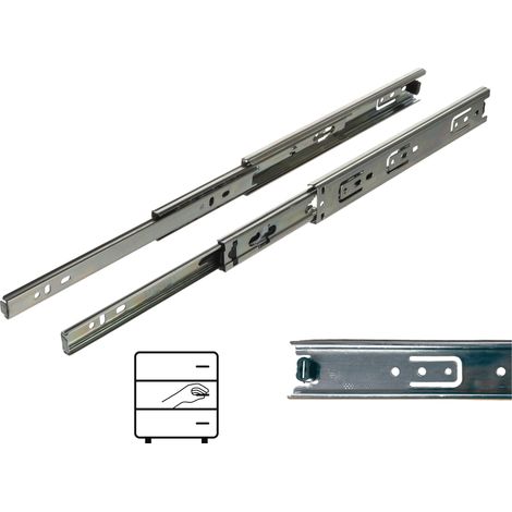 Guida a cuscinetti a sfera H35 a estrazione totale 250 mm 25 kg Riex NB35 (1/5)
