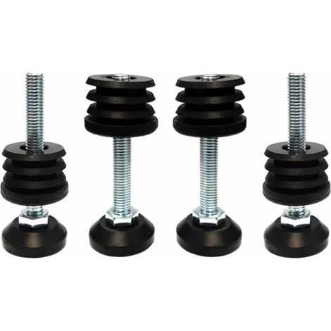 4x embout rentrant rond Ø 35 mm avec vis de réglage pied meuble chaise étagère table (1/2)