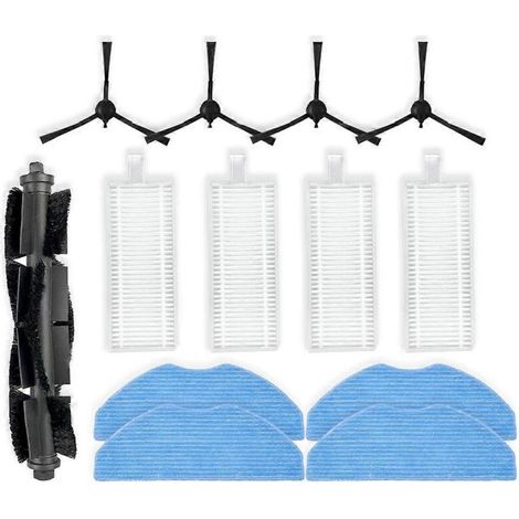 Pièces détachées pour aspirateurs Grundig VCR 4230, VCR 6230 et VCR 7230 : rouleau principal, brosse latérale, filtre HEPA et chiffon de nettoyage. (1/5)