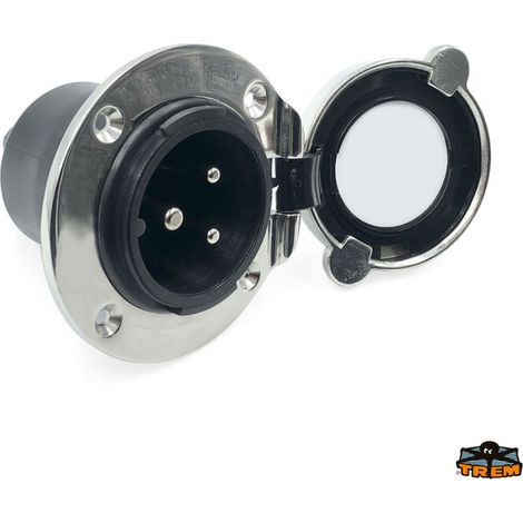 Prise 16A inox pour rallonge de quai Electra -