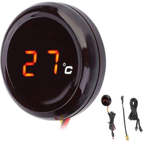Thermomètre numérique pour Honda / Kawasaki / Yamaha / Suzuki (lumière rouge) (1/5)