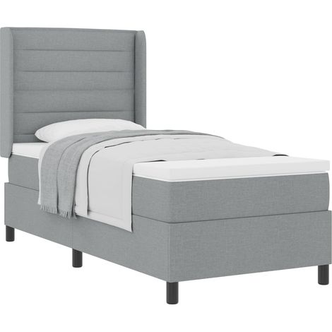 Maison Exclusive - Boxspringbett mit Matratze Hellgrau 200 x 100