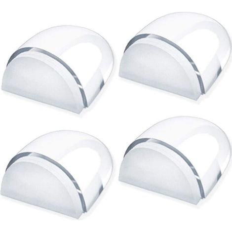 Set mit 4 transparenten Türstoppern (4 x 3,8 x 3 cm) und selbstklebenden Türstoppern die Türstopper schützen Türen und Wände.