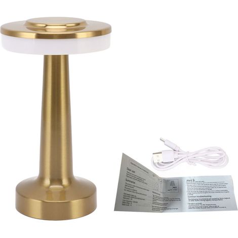 Lampe de bureau en métal Vintage, Rechargeable par USB, tactile, veilleuse de chevet pour Bar, KTV, htel, café, tricolore (1/5)