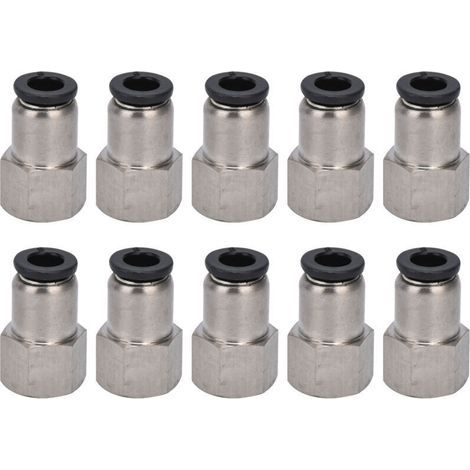 Connecteur Pneumatique Droit Femelle pour Tuyau Air, Raccord Rapide 8-01 (1/5)