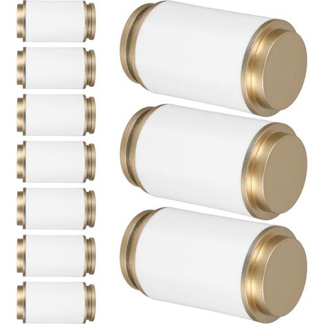 Lot de 10 Embouts de Tringles à Rideaux en Plastique Blanc pour Tringle Diamètre 28 MM Accessoires Quincaillerie pour Rideaux Décoration Intérieure Cuisine Chambre Salon et (1/5)