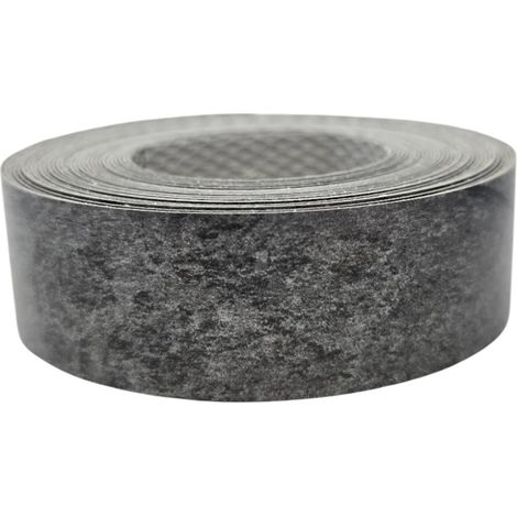 Bande de chant thermocollante 21mm x 5m épaisseur 0,50mm Mélaminé Facile à Appliquer Bricolage Étagère Meuble Panneau Bois Durable, Granit Foncé
