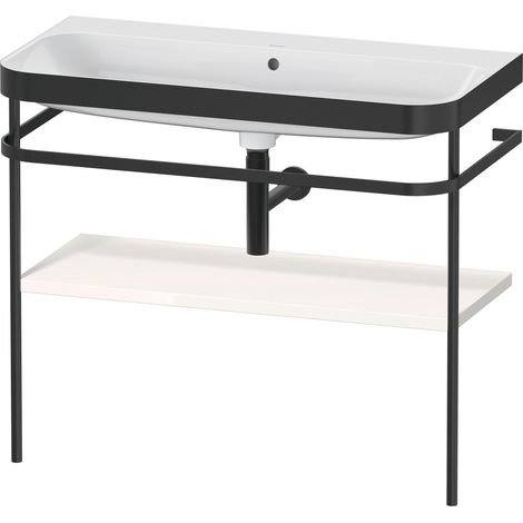 Set Duravit Happy D.2 Plus con soporte metálico, 975x490mm, sin