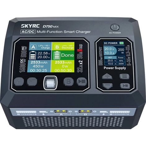 [NEUWERTIG] B-Ware Sky Rc Modellbau Ladegerät Akkulader D750 Mix Li Po Blei 1   8s 32 A 500 W Ac