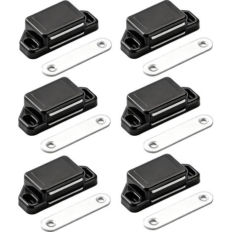 Set mit 6 starken Magnetverschlüssen – Türmagnet – Magnetschloss – Türmagnet – Magnetschloss für Schränke – Magnettürschloss – Magnetschranktür