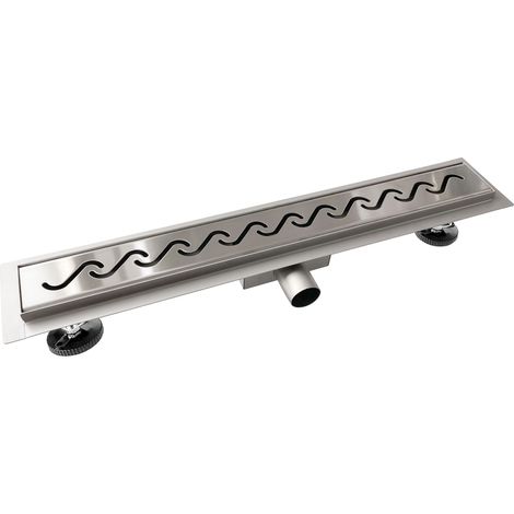 AICA caniveau de douche en acier inoxydable italien,siphon de drainage au sol en carrelage,réglable en hauteur avec désodorisant- Style 2-90 cm