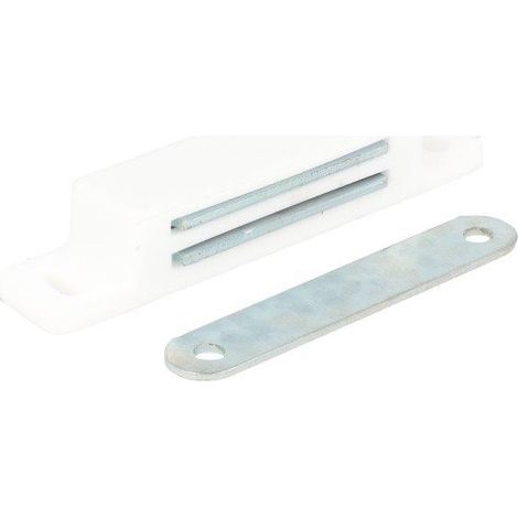 Chiusure magnetiche bianche da applicare forza 12 kg. 2 pz.