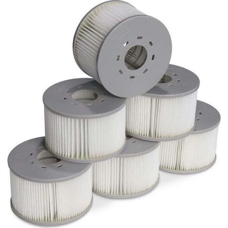 Lot de 6 filtres pour spas gonflables MSPA V2. Ø106cm 6 cartouches filtrantes de remplacement pour spa gonflable MSPA (1/3)