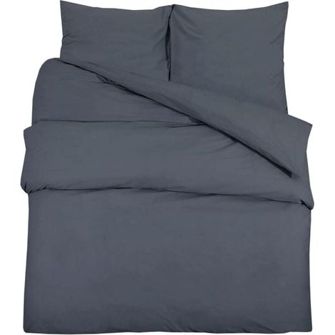 Bettbezug-Set Bettwäsche-Set Kissenbezug Schlafzimmer Home Interior Anthrazit 220x240 cm Baumwolle (1/4)