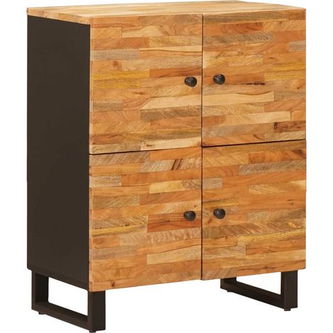 vidaXL  Side Cabinet  with Door Brown 60 x 33 x 75 cm Solid Mango Wood