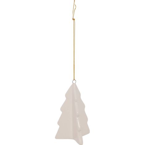 Suspension de sapin motif sapin en céramique brillante 9 cm - Feeric lights & christmas (1/5)
