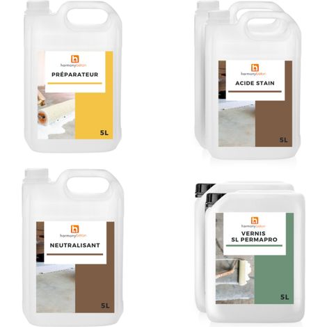 Kit complet Acide Stain - 50 m² AS 02 Marron clair - Harmony Béton (1/5)
