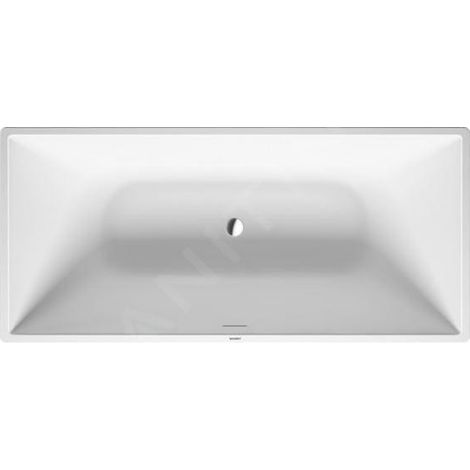 Baignoire DURASQUARE 1600x750 libre 2 inclinaisons pour le dos blanc (1/3)
