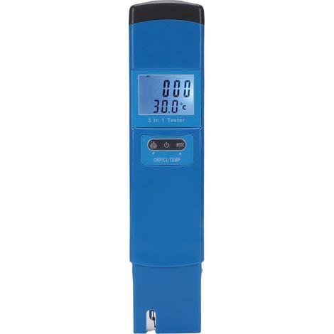 Testeur d'eau, Compteur de Piscine Numérique avec écran rétroéclairé pour Chlore sans ORP et Température de 32 à 122 °F pour Piscines, Aquariums, Bains à Remous (1/5)