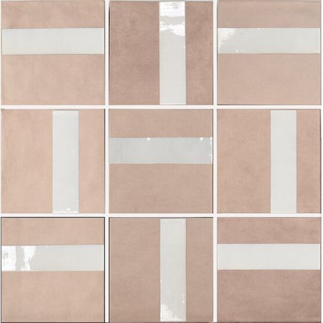 Carrelage effet argile DUST DECOR 15x15cm Terre Claire - boîte de 0.50 m2 DECOR 15x15 cm d6bbaa - - boîte de 0.50 m2