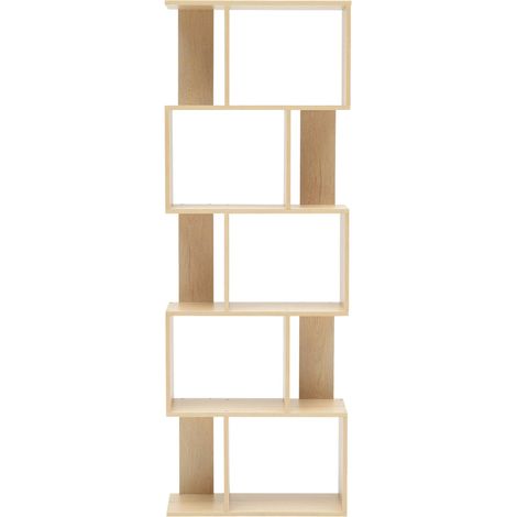 Rebecca Mobili Bücherregal Regal 5 Fächer Holz Beige mordern 172,5x60x24