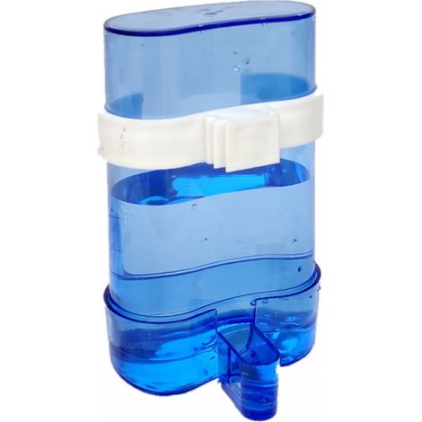 Abreuvoir automatique pour perruches avec un récipient transparent et anti-déversement.-AquaForge (1/5)
