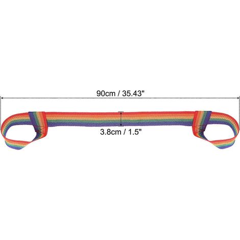 Sangle de transport pour chaussures de ski, lot de 4 sangles pour chaussures de snowboard, 90 cm x 3,8 cm, bandoulière robuste pour chaussures de ski, snowboard, casque, patins à glace, multicolore (1/4)