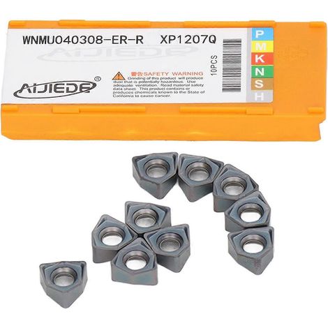 10-teiliges Set aus Wendeschneidplatten aus Hartmetall für Dreh- und Fräsmaschinen sowie CNC-Werkzeuge