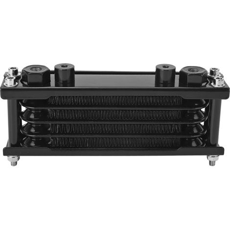Hochleistungs-Ölkühler-Kit aus 4 Reihen Aluminium für Motorräder, passend für Monkey 125 50cc-150cc Motocross- und Pitbikes, schwarz (1/5)