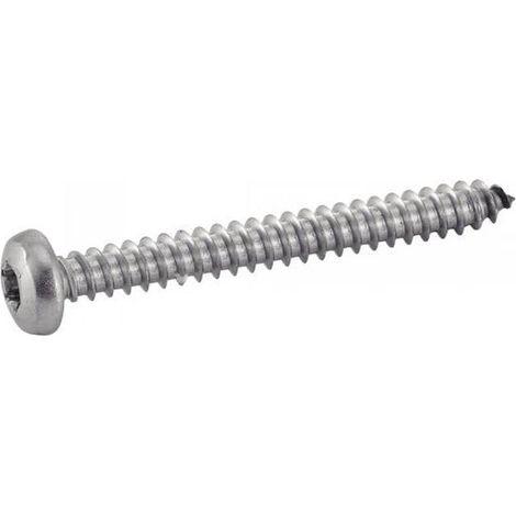 200 Vis à Tôle Tête Cylindrique Large Six Lobes 4.2 x 45 mm - ISO 14585 - DIN 7981 - Inox A2 - D-Work